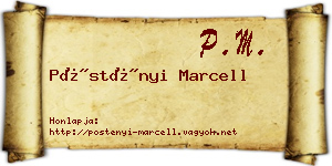 Pöstényi Marcell névjegykártya